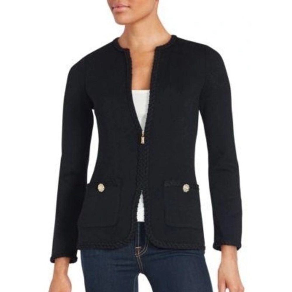 NWT St. John Collection Santana Knit Jacket Wool Blend Size 14